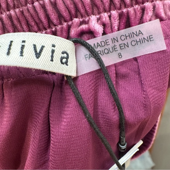 NWT Alice and Olivia Velvet Midi Skirt Boysenberry Size 8 B35 - Picture 4 of 10